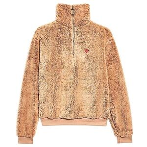 TopShop 3/4 zip teddy pullover size 8